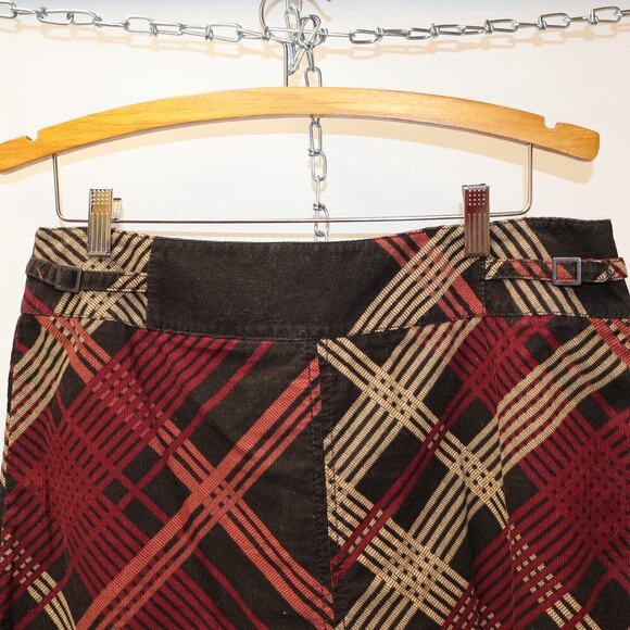 Ann Taylor Corduroy Pencil Skirt Front Pleat Hidden Zipper Multicolor Pattern - Picture 3 of 14